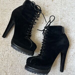 Barbara Bui Black black Lace-Up Heeled suede Boots 38.5